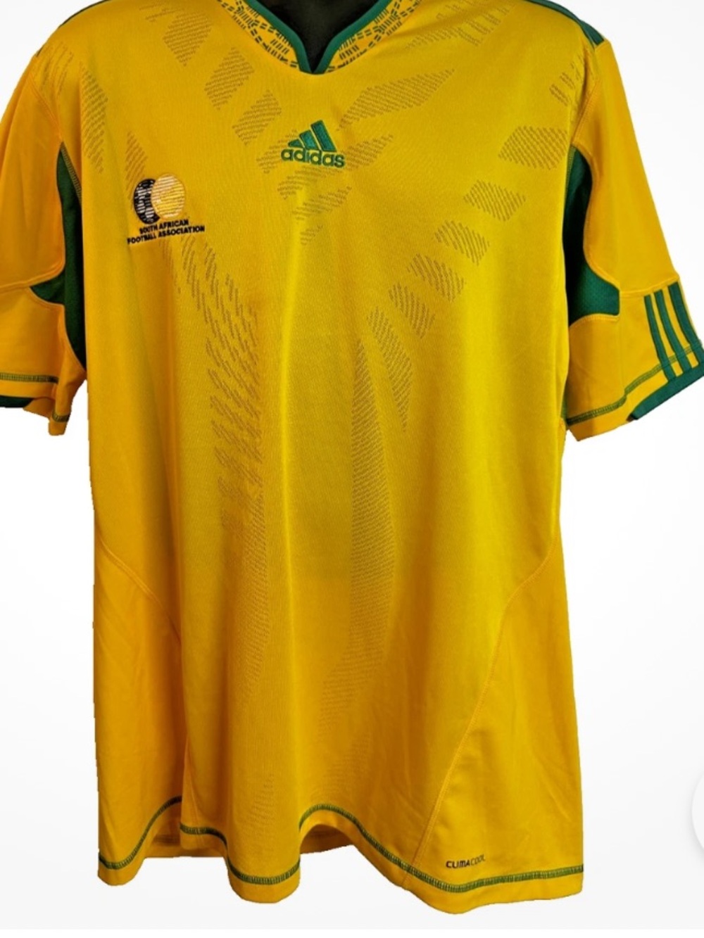 GUC South Africa 2010-2011 Home Football Jersey. Colors are yellow/green